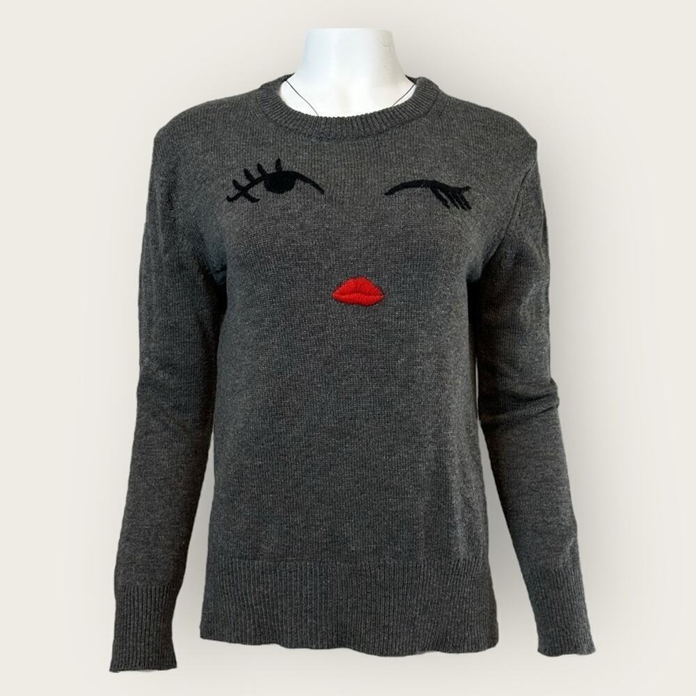 Kate Spade x Broome Street | Wool Blend Winking Eye Sweater | Size S